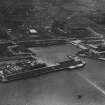 Dundee, general view, showing Camperdown Docks and Dundee Gas Works, East Dock Street.  Oblique aerial photograph taken facing north.  This image has been produced from a print.