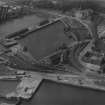 Burntisland Harbour.  Oblique aerial photograph taken facing north-west.  This image has been produced from a marked print.