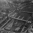 East Princes Street Gardens and Waverley Station, Edinburgh.  Oblique aerial photograph taken facing north-east.  This image has been produced from a print.