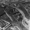 Calton Jail, Regent Road, Edinburgh.  Oblique aerial photograph taken facing north-west.  This image has been produced from a print.