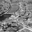 Inverness, general view, showing Castle Hill and Church Street.  Oblique aerial photograph taken facing north.  This image has been produced from a print.