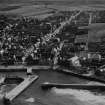 Macduff, general view, showing Shore Street and Duff Street.  Oblique aerial photograph taken facing east.  This image has been produced from a print.