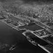Dundee, general view, showing Camperdown and Victoria Docks.  Oblique aerial photograph taken facing west.  This image has been produced from a print.