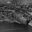 John Brown's Shipyard, Clydebank, ship under construction.  Oblique aerial photograph taken facing north-east.  This image has been produced from a print.