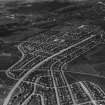 Knightswood Housing Estate, Glasgow.  Oblique aerial photograph taken facing west.  This image has been produced from a print.