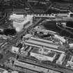 Palace of Industries North and UK Pavillion, 1938 Empire Exhibition, Bellahouston Park, Glasgow, under construction.  Oblique aerial photograph taken facing north.  This image has been produced from a print. 