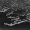 Ardrossan, general view, showing Ardrossan Harbour and Castle Hill.  Oblique aerial photograph taken facing east.  This image has been produced from a print.