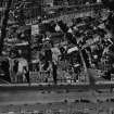 Largs, general view, showing St Columba's Parish Church, Gallowgate Street and Gallowgate Lane.  Oblique aerial photograph taken facing east.  This image has been produced from a print.