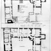 Photographic copy of ground and first floor plans.