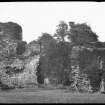 General view of ruins of Rothesay Castle.