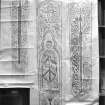 1. a) Rubbing of grave slab, St. Clement's Church, Rodel, Harris
    b) See alsp rubbing on in/457
    [one of these above is Inv.Fig.144]
2. a) Rubbing of grave slab, Trumpan Church, Vaternish, Skye (Parish of Duirnish)
    b) See also rubbing on In/657
    [One of these above is Inv. Fig. 248]
3. a) Rubbing of grave slab, St. Clement's Church, Rodel, Harris
     b) See also Rubbing on IN/457
    [One of these above is Inv.Fig.143]