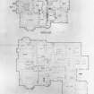 Photographic copy of drawing showing basement and ground floor plans.
Titled: 'BALQUHIDDER YOUTH HOSTEL'
'Master of Works, S.Y.H.A.' 7 Glebe Crescent, Stirling'