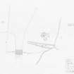 RCAHMS survey drawing: Plan, elevation and section of Bankhead recumbent stone circle