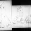 photographic copy of two drawings showing general views.