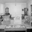 Interior. View of drawing room from E showing the sliding doors to the boudoir closed
