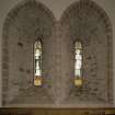 Interior. Chancel. Stained glass windows. Detail