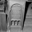 Lectern commemorating parishioners who died in Second World War, detail