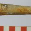 Bone knife handle, hexagonal section with rounded corners (HXD 286(1)). Scale in centimetres.