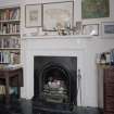 Interior. Detail of ground floor bedroom fireplace