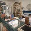 Interior. View of Ground floor library  from  W