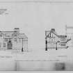 Photographic copy of drawing showing N. elevation and section.