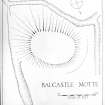 Inked plan of Balcastle Motte.
NB this is not the Inventory plan.