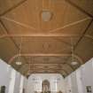 Interior. Wooden ceiling. View from NNE