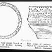 Drawing of pottery vessel.