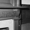 Interior.  Detail of fireplace column in Drawing Room.