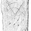 Measured drawing of symbol stone from Earl's Bu, Orphir (no 2).