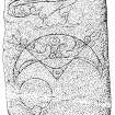 Measured drawing of Knowe of Burrian Pictish symbol stone