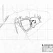 Survey drawing; Lochmaben Castle, site plan