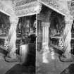 Stereoview of the interior of Roslin Chapel featuring the Apprentice Pillar.