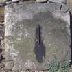 Detail of headstone and sundial dated 1736, Eccles Parish Churchyard.