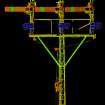 View of signals SM65, SM52, SM54 at Stirling Station. Created from laser scan data.