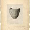 Drawing of clay vessel from the White Broch, Keiss, Caithness