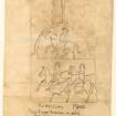 Sketch of carved cross at Ederton, Ross-shire