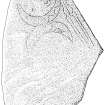 Scanned ink drawing of Kintore 3 Pictish symbol stone