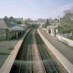 Elevated view from NE of platforms from footbridge