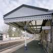 Detailed view from SW of awning attached to station offices on S-bound platform