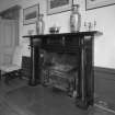 Interior. East wing dining room black marble early 19th centuryfireplace