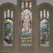 Interior. Detail of stained glass window