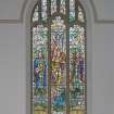 Interior. Detail of stained glass window