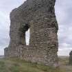 Dunnideer Castle: view of external face of W wall.
