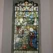 Interior. View of stained glass window  by C E Kempe