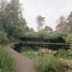 View in gardens large pond