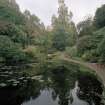 View in gardens large pond