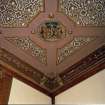 Interior. Detail of library bedroom suite ceiling
