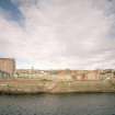 View from SSE showing half of cast-iron swing footbridge.