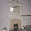 Interior. Ground floor, morning room, view of fireplace with mirror above